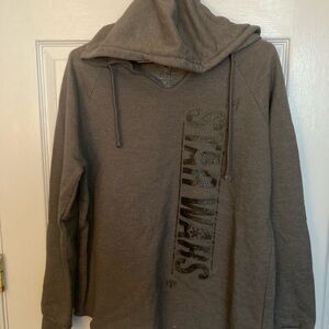 Gray Star Wars Hoodie measures like a small to medium